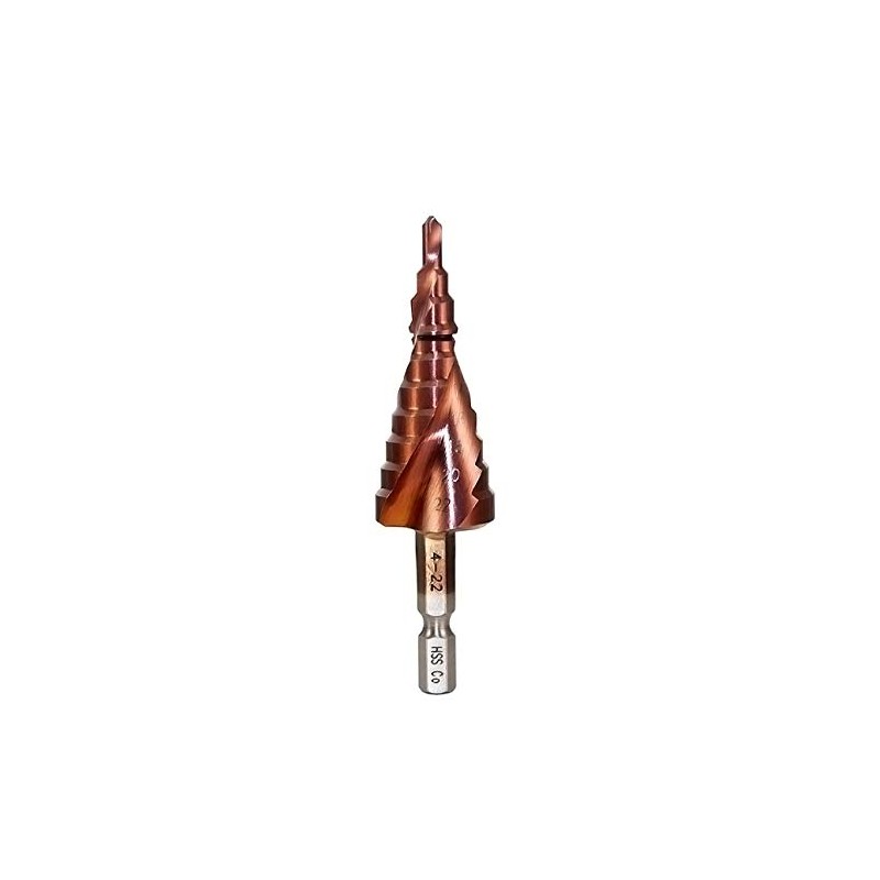 Mengshen Drill Bit 4-22 mm, HSS M35 Cobalt Step Drill