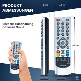 Dakana Remote Control for Smart MX04 Receiver MX 04+ Smart MX 04L Smart MX 03 Smart Mobilo II Smart MX 04 CI Digiquest 6400