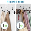 JatilEr Coat Hooks Pack of 12 Black Coat Hooks Wall