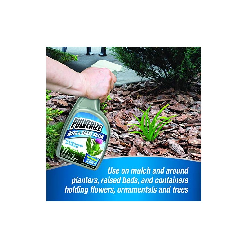 Pulverize Weed and Grass Killer, All Natural, Fast Acting, Non-Staining,
