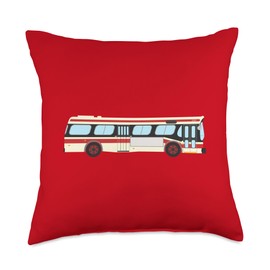 Toronto TTC GM New Look "Fishbowl" Bus Throw Pillow