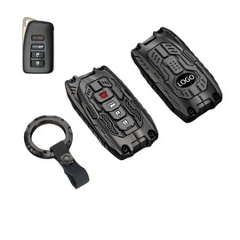 Heavy Key Fob Cover Case Protector for Lexus, Keychain, Accessories for Lexus ES300h ES350 GS350 GS450h IS200t IS300 IS350 LX570 NX200t NX300h RC350 RX350 RX450h (Model-B)