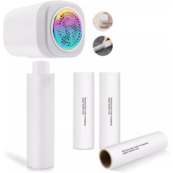 Branded Fabric Shaver, Electric Lint Remover w/Sticky Lint Roller 2in1,