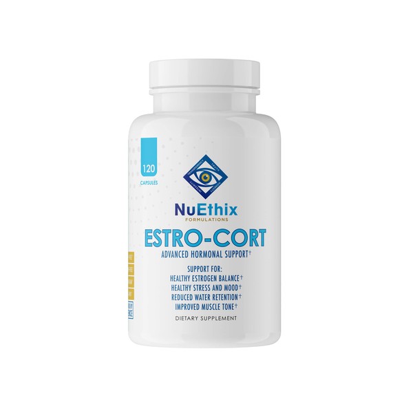 NuEthix Formulations Estro-Cort Anti-Estrogen Nutritional Support Dietary Supplement, 120 Capsules