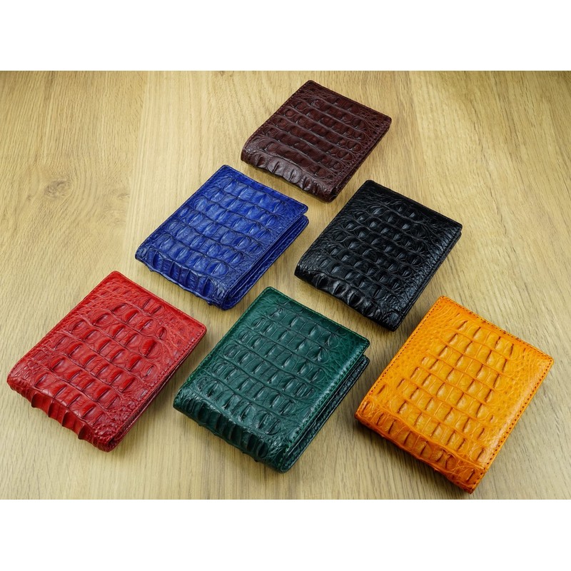 Genuine Crocodile Leather Men's Crocodile Leather Bifold Genuine Leather and