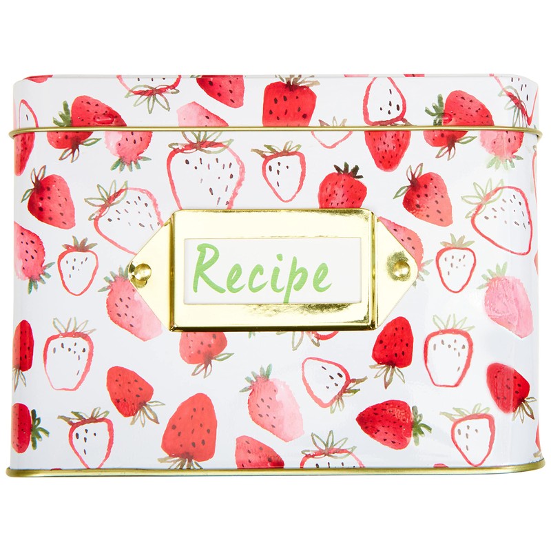 C.R. Gibson Strawberry Fields Box Set with Dividers Recipe Cards
