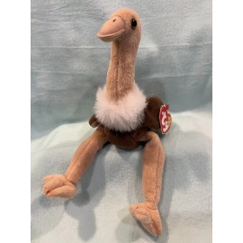 Ty  Vintage 1997 TY Beanie Baby Stretch The Ostrich Retired  Errors Rare MINT
