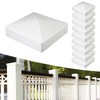 VVLED 10-Pack Fence Post Caps White, 100x100mm Protective Deck Post
