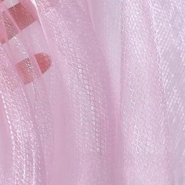 145CM*1M Iridescent Organza Fabric Light Pink Organza,Polyester Fabric,Iridescent Holographic Gauze for Stage Costume,Performance Costume