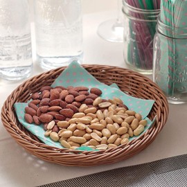 Nagao 01024418 Basket, Washable, Fruit Basket, Flat, Brown, 7.1 inches (18 cm)