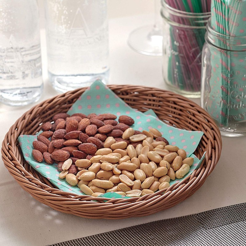 Nagao 01024418 Basket, Washable, Fruit Basket, Flat, Brown, 7.1 inches