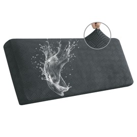 Easy-Going Waterproof Couch Cushion Covers for Couches and Sofas, Stretch Jacquard Sofa Seat Cover Replacement for Dogs, Pets&Kids, Durable Furniture Protector for Oversized Sofa Cushions, Dark Gray