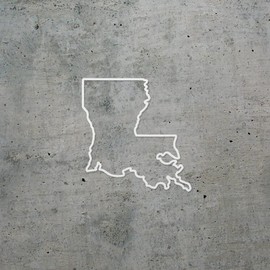 ANGDEST CLUB Decal Stickers of Louisiana Us Map Outline (White) Premium Waterproof Vinyl Decal Stickers for Laptop Phone Accessory Helmet Car Window Mug Tuber Cup Door Wall Decoration USCSKUS006986WH