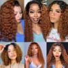 1B30 Kinky Curly Bundles Ombre Brown Human Hair Bundle Brazilian