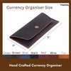 Leather Currency Pouch Dollar Bills Organiser Handmade Travel Wallet Utility