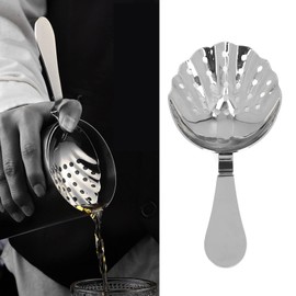 Alvinlite Julep Strainer Cocktail Strainer for Drinks SUS Bar Strainer Cocktail Drinks for Home Use (Black)