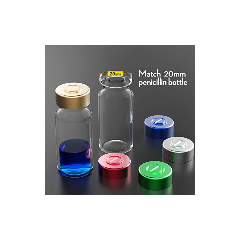 Ks-Tek 20mm Aluminium Cap for Crimp Glass Vial Aluminium Sealing
