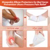 4 Pcs Elbow and Heel Protector Medium Sheepskin Heel Arm