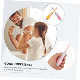 Healeved 12pcs Boys and Girls Toothbrushes Adorable Cartoon Soft Bristles Oral Care Tools for Boy Girl Ergonomic Design Suction Cup Base