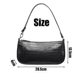 MEMOFYND 1 x women's underarm bag, small shoulder bag, waterproof shoulder bag, fashionable underarm bag, women's shoulder bag, suitable for travel and holidays, black
