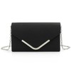 LUI SUI Women Faux Leather Envelope Handbag Bridal Wedding Evening