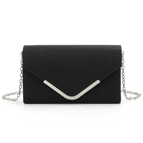 LUI SUI Women Faux Leather Envelope Handbag Bridal Wedding Evening