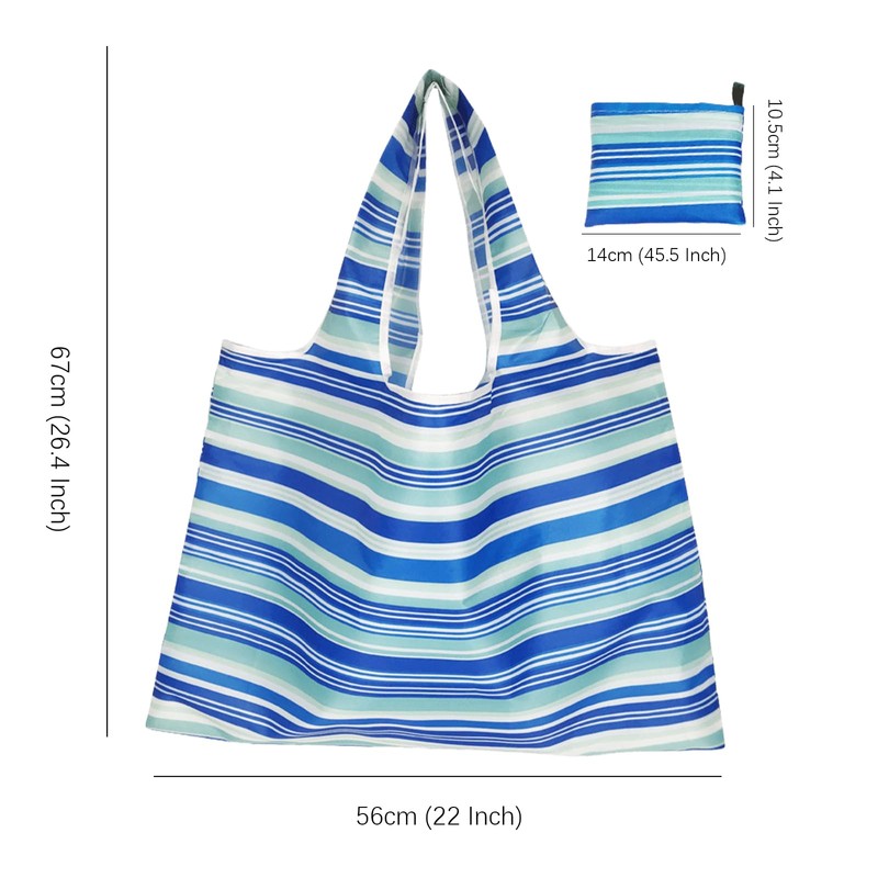 FAVORTALK Waterproof Shopping Bag Lightweight Foldable - Packaway Foldaway Groceries