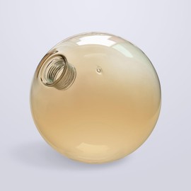 Lighting Replacement Glass Lampshade 4.72” diameter Amber Glass Dome Cover Round Globe 0.8” Opening Fitter for G9 Bulb Replacement (Amber, 4.72 Inch)