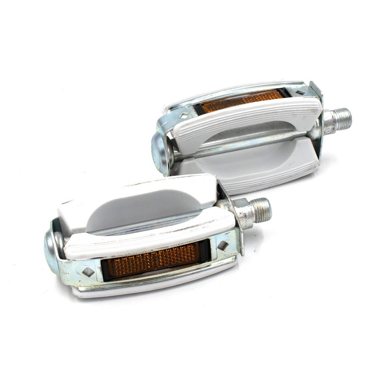1 Pair of Bicycle Pedals Union 689 Classic White Grandma