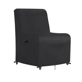 Flymer Outdoor Recliner Cover, Waterproof Patio Chair Cover, Outdoor Furniture Protective Cover for Lawn&Garden Recliner, Black