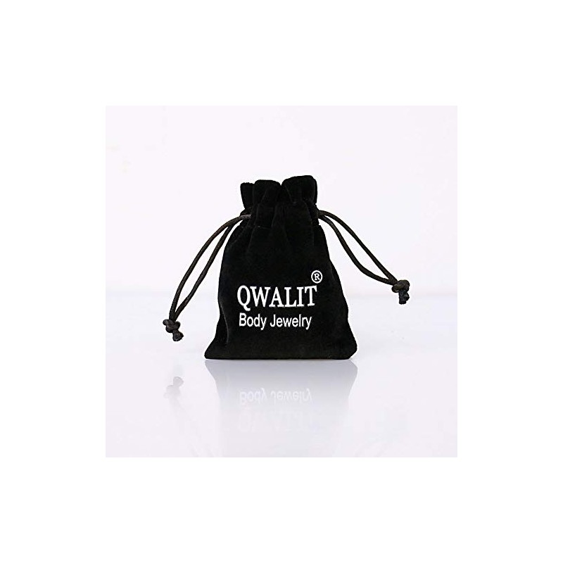 QWALIT Fake Belly Ring Clip on Button Rings Piercing