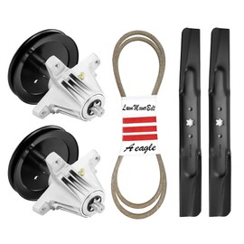42" Deck 918-06991 Rebuild Kit Fit for MTD T1000 T1200 T1400 LT4200 Troy-Bilt TB2246 TB42 Bronco Pony 42", Includes 2 Spindles 618-06991, 2 Blades 742-04308 742-04312, 96” Belt 954-05056