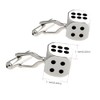 1 Pair of Men's Cufflinks Wedding Cufflink Stainless Steel Silver
