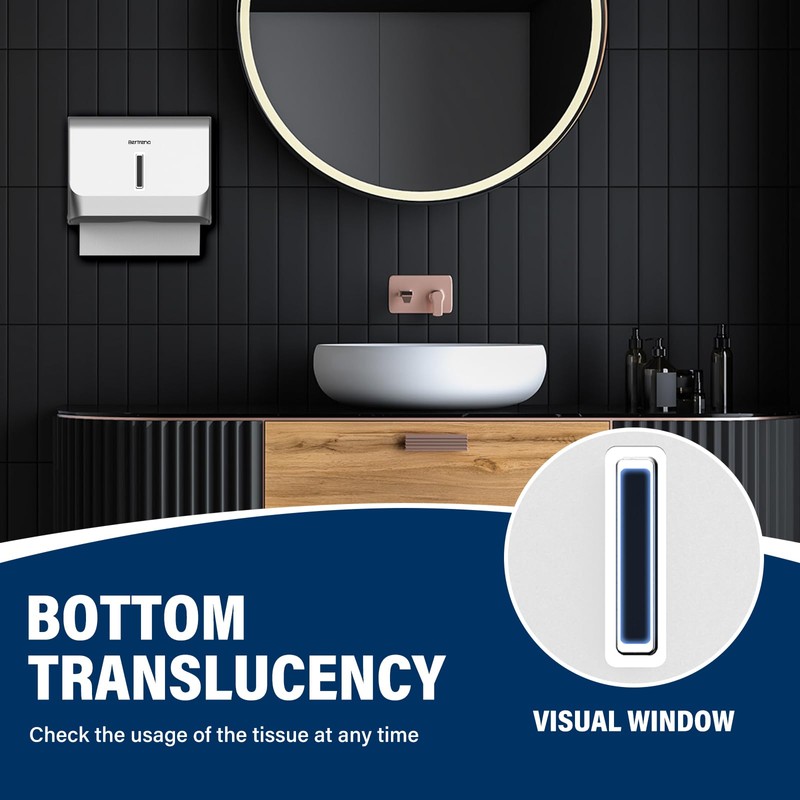 Bertreno Commercial Paper Towel Dispenser Wall Mounted C-fold Hand Towel