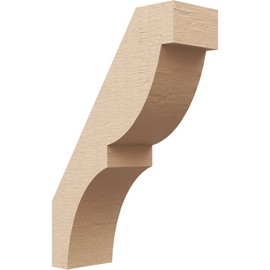 Timberthane Rough Cedar Faux Wood Valencia Knee Brace, 3"W x 8"D x 12"H, Primed Tan