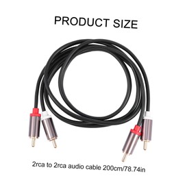 Angoily Male to Male Stereo Audio Cable Plated Low Loss Soft Weaving Shielding for Home Theater and