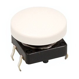 Artec 86840 Round Tact Switch, White