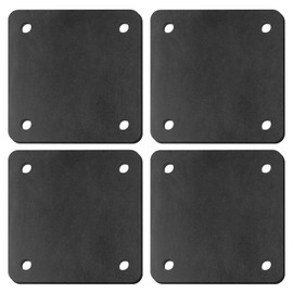 Rocaris 4 Pcs 6 X 6 X 1/4 Inch A36 Steel Plate Hot Rolled, Steel Base Plate with 4 Holes Metal Square Plate for Construction Boards, Structure Support, Weldable Square and Industrial