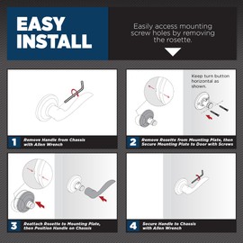 Weiser Toluca Satin Nickel Door Handle, Left-Handed Half Dummy Lever, Non-turning Interior Door Handles for Wardrobe, Closet Door & French Doors, Cabinet Handle/Cupboard Handles, Traditional Home Décor