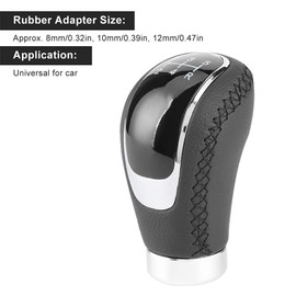 Universal Manual Gear Shift Knob with 3 Interchangeable Panels, Car ABS Leather, Universal Knob, Stick Head, Shift Lever, Handball, Fits Most Vehicles With