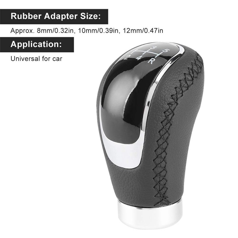 Universal Manual Gear Shift Knob with 3 Interchangeable Panels, Car