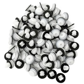 50Pcs Trim Clips,Door Card Clips,Auto Car Body Trims Clip Plastic Fasteners Automotive White Plastics Push Rivets and Retainer Replacement Accessory for Vehicle Bumpe,Fender Panel,Interior Doors Cards