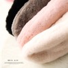 Laise Faux Fur Gloves, Cute, Mitten-Type, Fingerless Gloves, Knit, 2-Way,