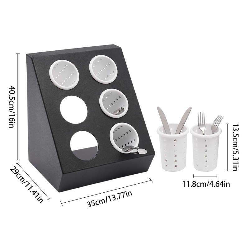 Dodoam Utensil Holder, 6-Compartment Restaurant Utensil Holder, Utensil Organizer Classified