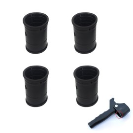 DeaHea 4 Pack Walking Cane Second Handle Rubber Inserts Replacement Non-Slip Sleeve Pad Grip Wraps for Foldable Walking Canes with Side Handle Self Standing Aids Walking Stick Dual Handles