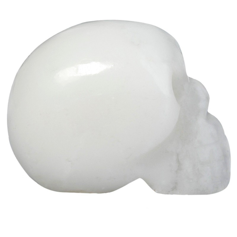 Rockcloud Healing Crystal Stone Human Reiki Skull Figurine Statue Sculptures