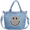 DIVA Rose Women's Tote Bag, Shoulder Bag, 2-Way, Denim, Small,