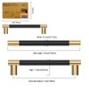 Amerdeco 10 Pack Matte Black and Gold Knurled Cabinet Pulls