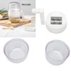 HAOHIZE Nut Chopper, Nut Grinder Hand Crank Stainless Steel Blades