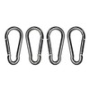 Faithfull FAICHFBS40 40 mm (4 mm Dia) Fire Brigade Snap Hook (Pack of 4), Silver